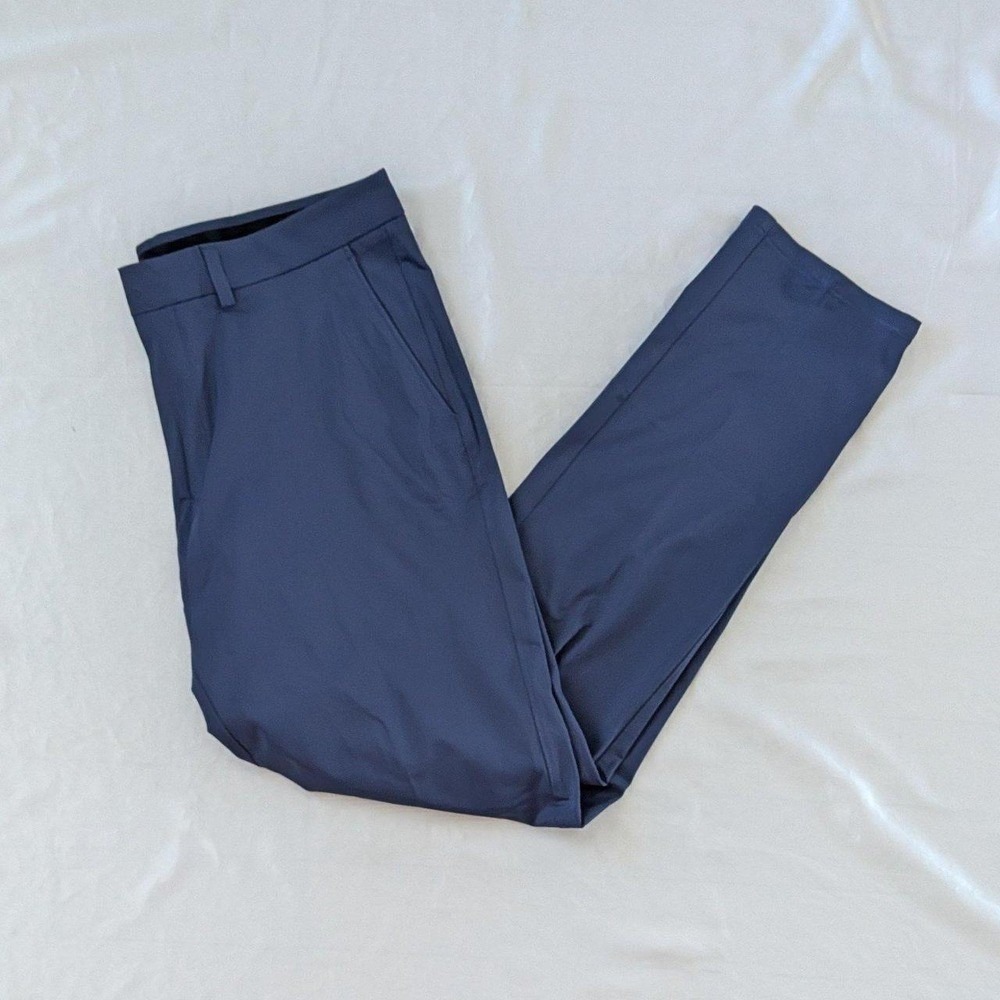 New Kenneth Cole Reaction Men's Performance Chino Pants Midweight Blue 36x32